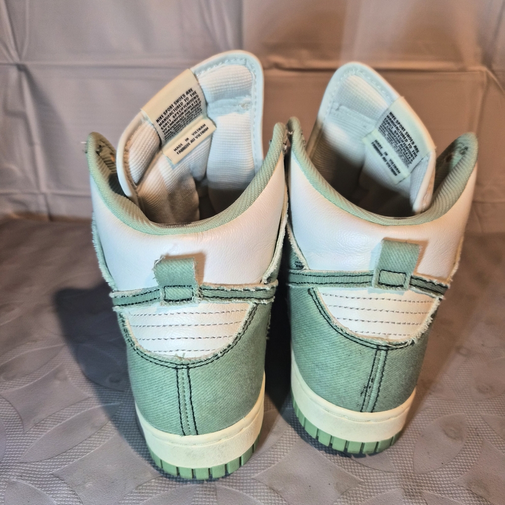 Women Nike Dunk High 1985 Green Denim 2022 Size 7.5- (5 1/2 Or 6 Boys) - Picture 5 of 6